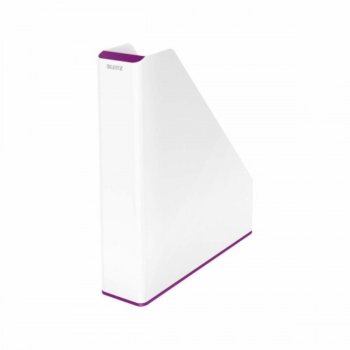Leitz tidsskriftholder A4 - hvid/violet, polystyren