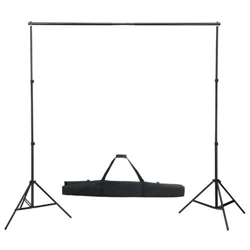 Fotostudiesæt med softbox-lamper og baggrund