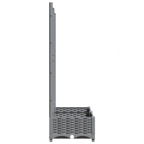 Plantekasse med espalier 80×40×121,5 cm - PP, lysegrå