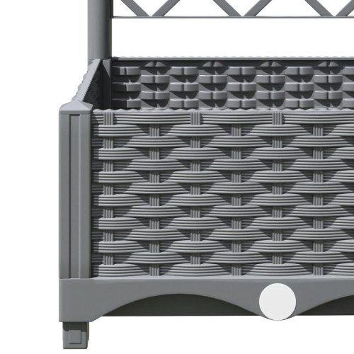 Plantekasse med espalier 120 × 120 × 121,5 cm - PP, lysegrå