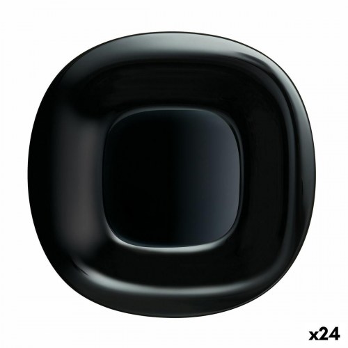 Luminarc Carine Negro middagstallerkener, sort glas Ø 26 cm - 24 stk.