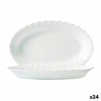 Fad Luminarc Trianon Hvid Glas (22 cm) (24 enheder)