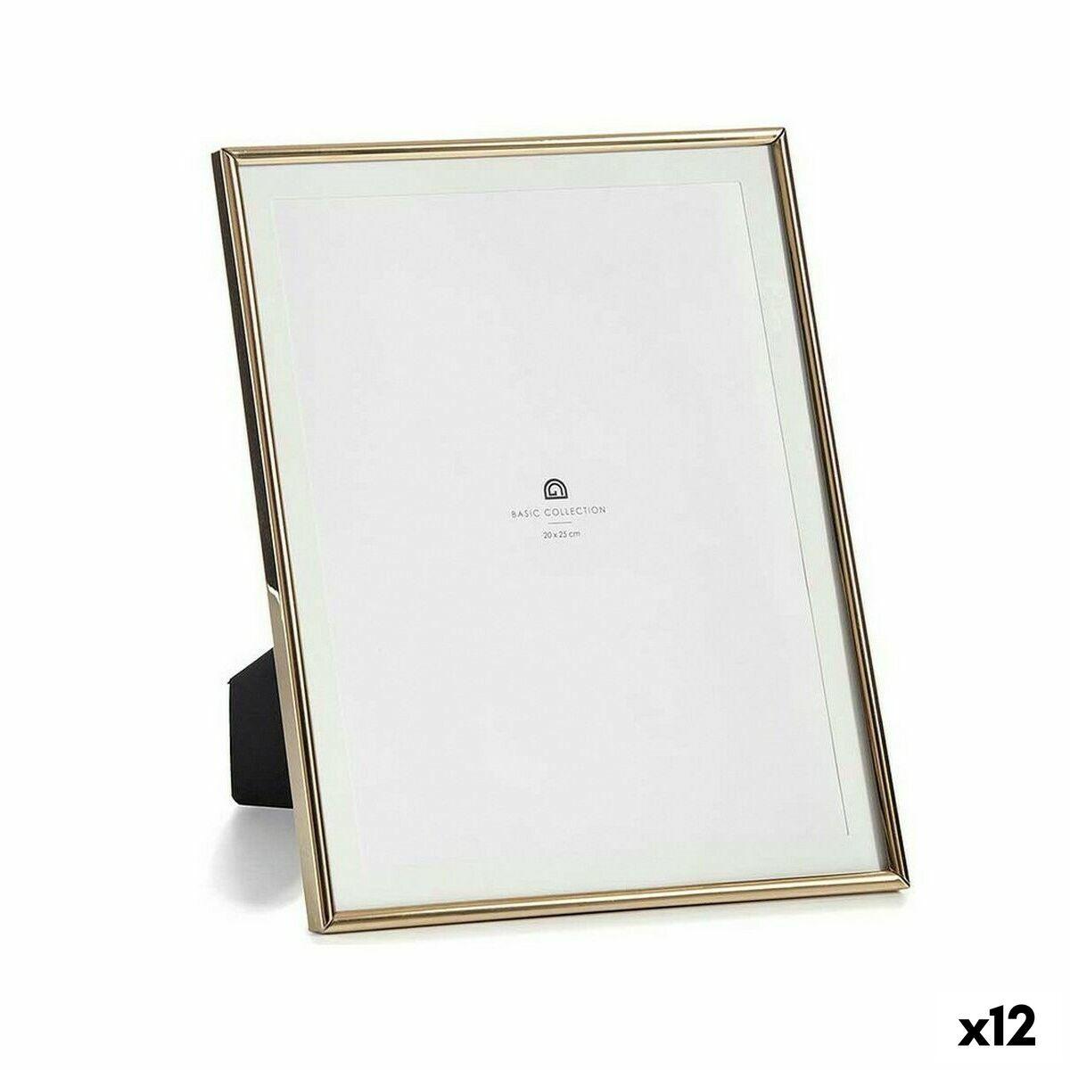 Fotoramme - gylden i krystal og stål, 20 × 25 cm (12 stk)