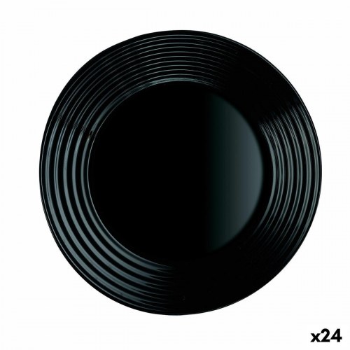 Luminarc Harena desserttallerken - sort glas 19 cm (24 stk.)