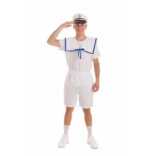 Kostume til voksne Hvid Sømand 3 Dele L