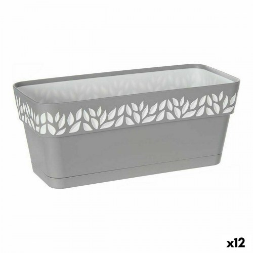 Stefanplast Cloe altankasse - hvid/grå plast, 13,3 × 12,3 × 29,3 cm (12 stk.)