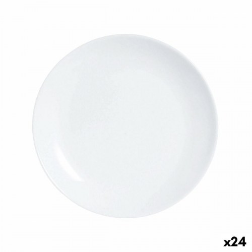 Luminarc Diwali desserttallerken, hvid glas, 19 cm (24 stk.)