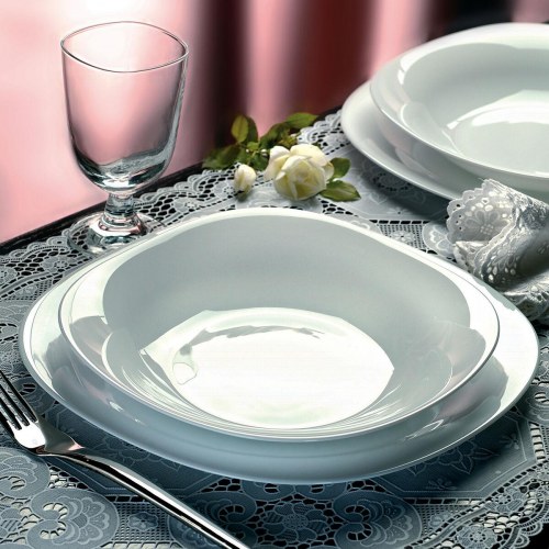 Bormioli Rocco Parma desserttallerken - hvid glas, 20 cm (24 stk.)