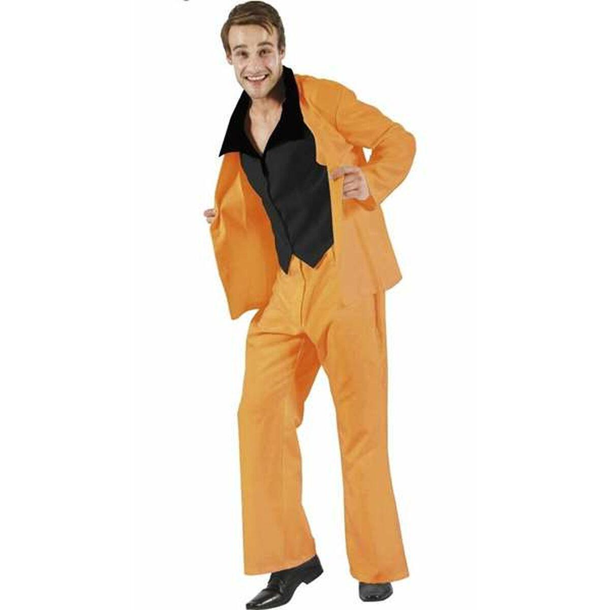 70er Orange Disco kostume til voksne - XL