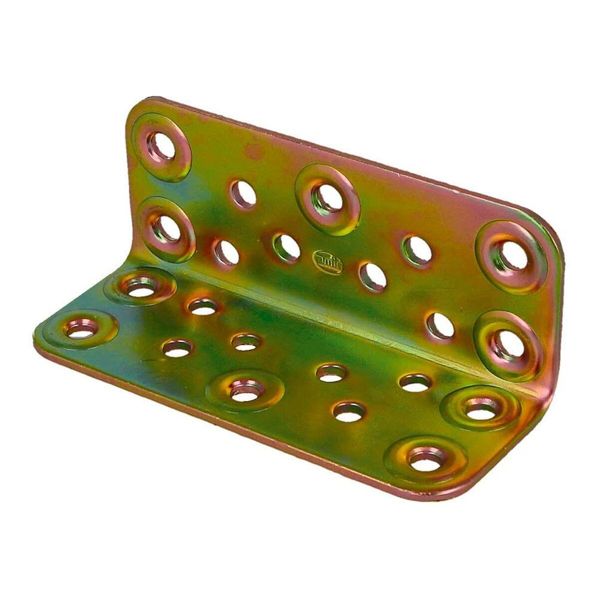 AMIG vinkelmåler 304-12142 - dikromatiseret gylden stål, 10 × 10 cm