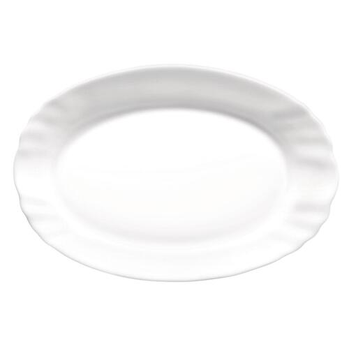 Fad Bormioli Rocco Ebro Oval Hvid Glas (22 cm) (24 enheder)