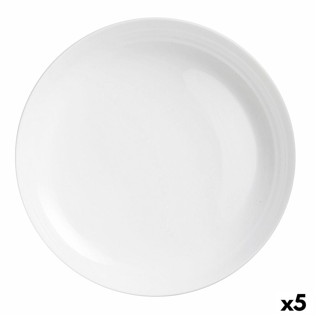 Luminarc Diwali frugtskål - hvid glas, 30 × 7 cm (5 stk.)