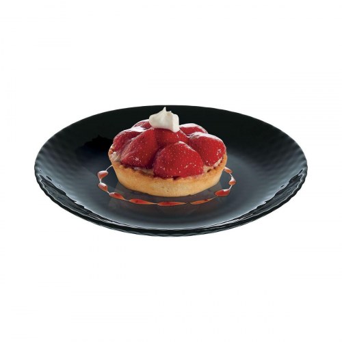 Luminarc Pampille desserttallerken - sort glas, 19 cm (24 stk.)