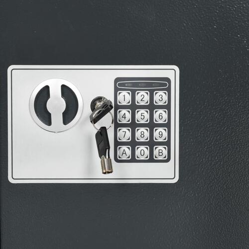 Sikkerhedsskab til nøgler grå 30 x 10 x 36,5 cm