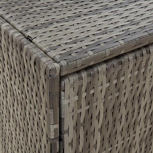 Opbevaringsskab til haven 198x55,5x80 cm polyrattan grå