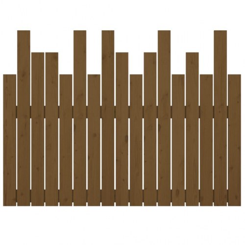 Sengegavl i massivt fyrretræ 108 x 3 x 80 cm - gyldenbrun