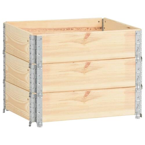 Højbed 3 stk. 60x80 cm massivt fyrretræ