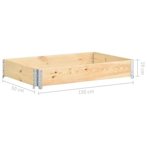Højbed 50x150 cm massivt fyrretræ