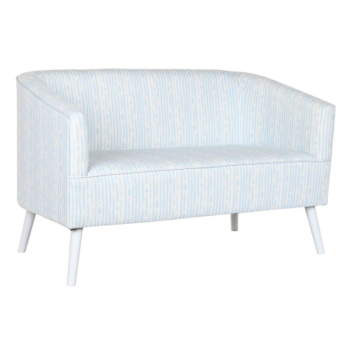 Sofa Blå Hvid Himmelblå Metal Striber Middelhavet 130