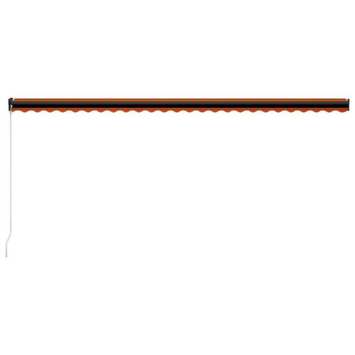 Foldemarkise manuel betjening 600x300 cm orange og brun