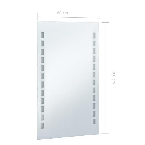 LED-vægspejl til badeværelset 60x100 cm