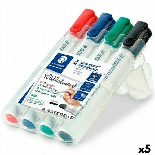 Staedtler Lumocolor whiteboardtuscher - sæt med 4 farver (5 enheder)