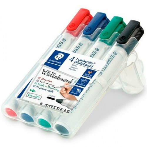 Staedtler Lumocolor whiteboardtuscher - sæt med 4 farver (5 enheder)
