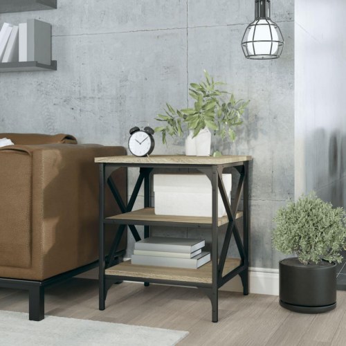 Sidebord 40x42x50 cm konstrueret træ sonoma-eg
