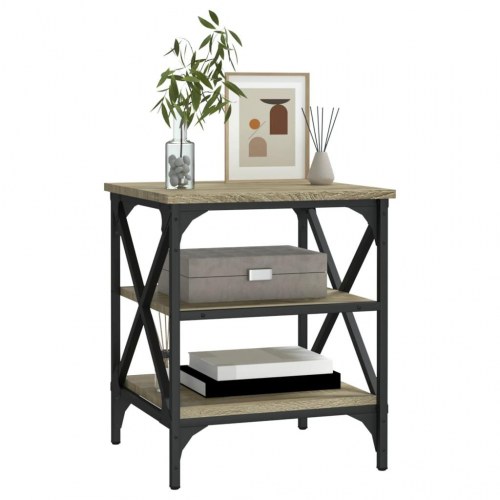 Sidebord 40x42x50 cm konstrueret træ sonoma-eg