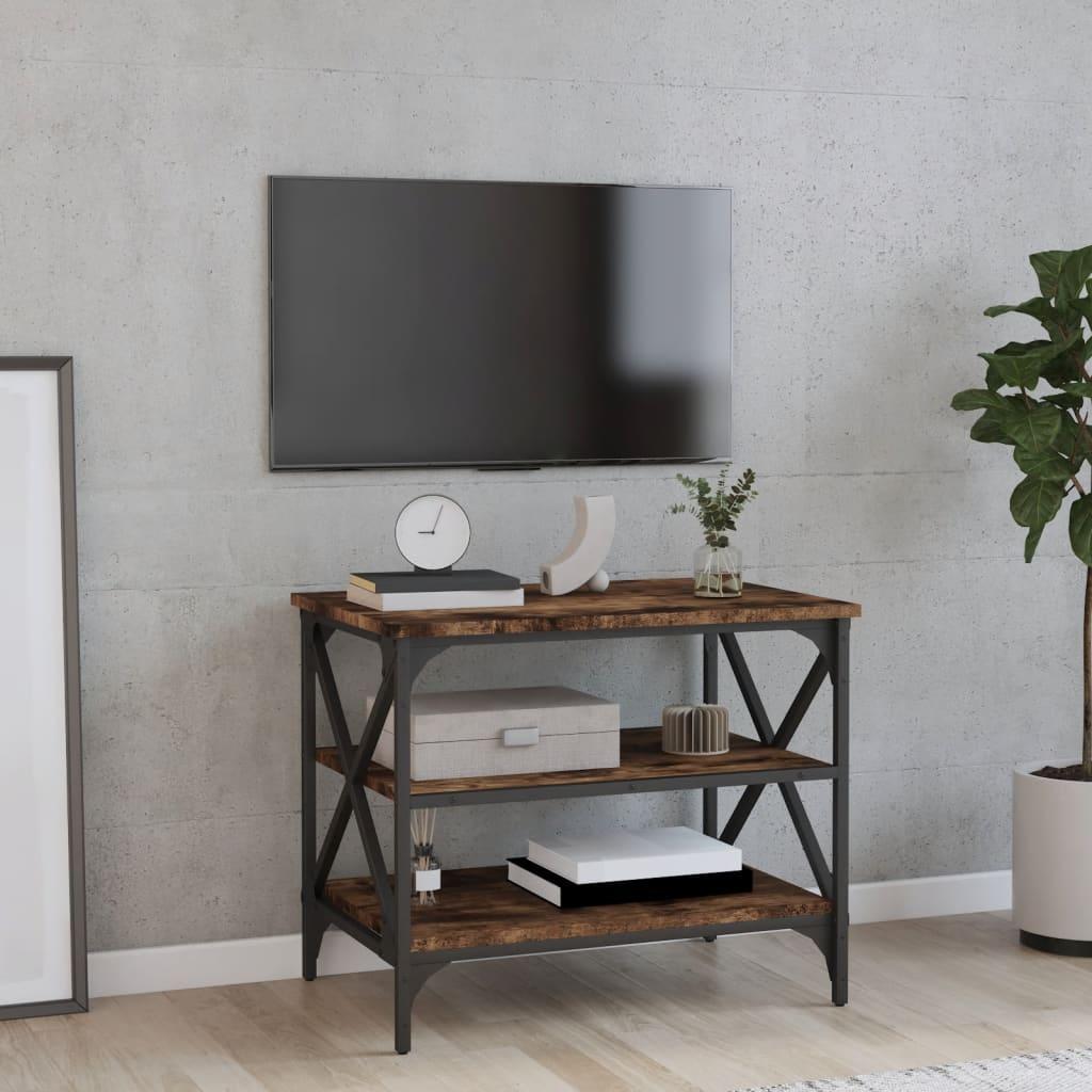Tv-bord 60x40x50 cm konstrueret træ røget egetræsfarve