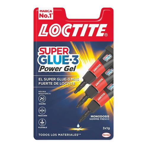 Klæbemiddel Loctite Super Glue-3 Power Gel Mini Trio 3 enheder (1 g)