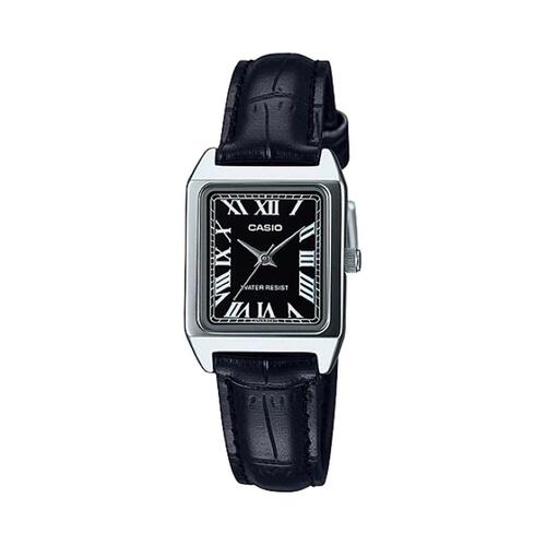 Casio COLLECTION dameur - sort, rektangulær (Ø 31 mm)