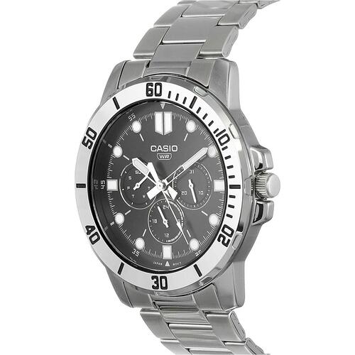 Herreur Casio COLLECTION Sort Sølvfarvet (Ø 45 mm)