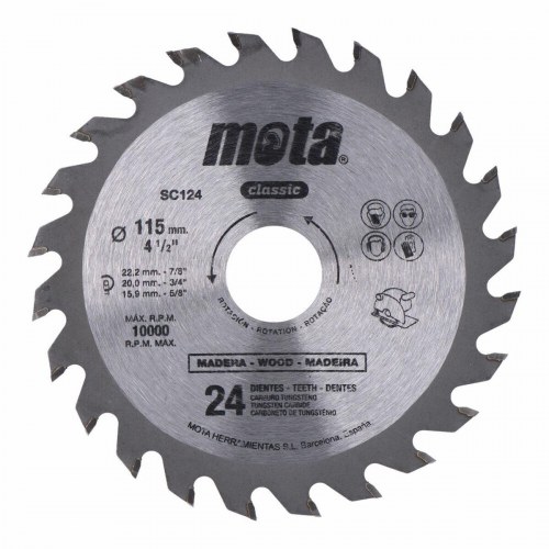 Mota Skæreskive SC124P 115 mm - rundsav, 24 tænder