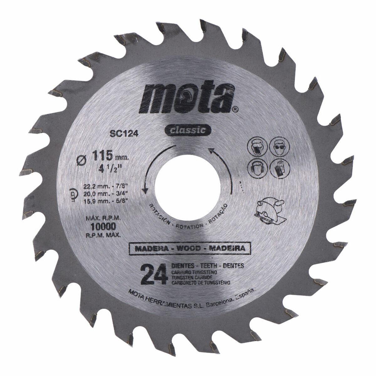 Mota Skæreskive SC124P 115 mm - rundsav, 24 tænder
