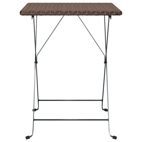 Foldbart bistrobord 55x54x71 cm polyrattan brun