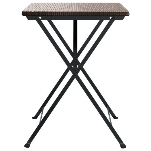 Foldbart bistrobord 55x54x71 cm polyrattan brun