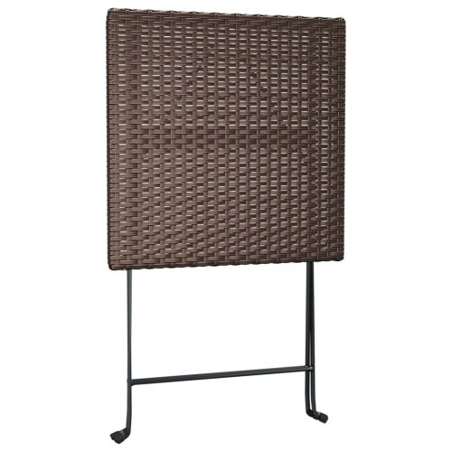 Foldbart bistrobord 55x54x71 cm polyrattan brun