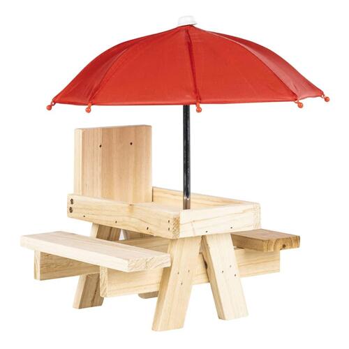 HI foderanordning med parasol til egern beige