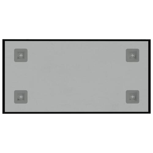 Væghængt magnettavle 40x20 cm hærdet glas sort