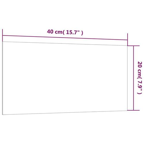 Væghængt magnettavle 40x20 cm hærdet glas sort