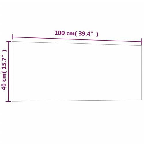 Væghængt magnettavle 100x40 cm hærdet glas hvid