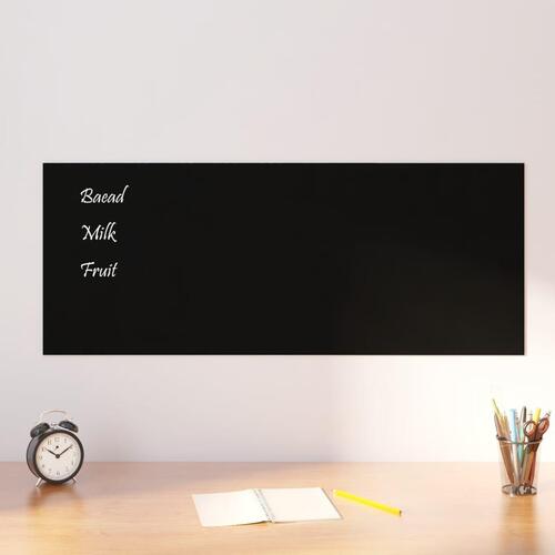 Væghængt magnettavle 100x40 cm hærdet glas sort