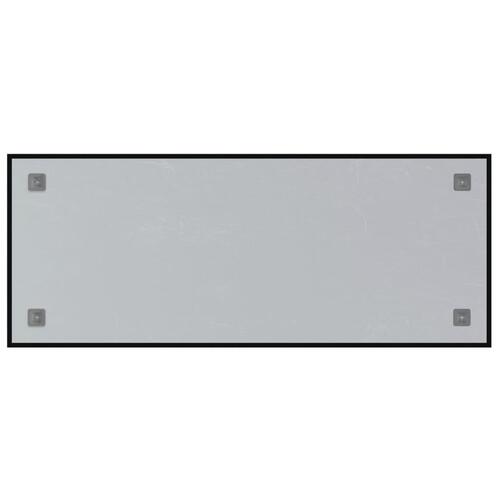 Væghængt magnettavle 100x40 cm hærdet glas sort