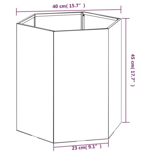 Plantekasse 40x40x45 cm cortenstål rustfarvet