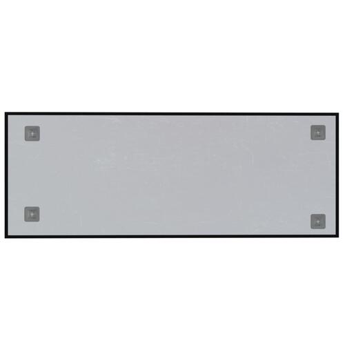 Væghængt magnettavle 80x30 cm hærdet glas sort