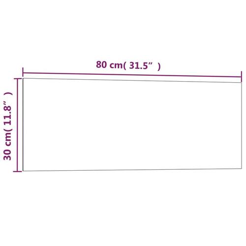 Væghængt magnettavle 80x30 cm hærdet glas sort