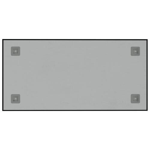 Væghængt magnettavle 60x30 cm hærdet glas sort