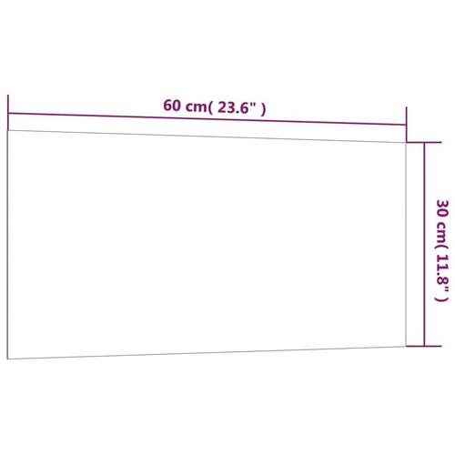 Væghængt magnettavle 60x30 cm hærdet glas sort