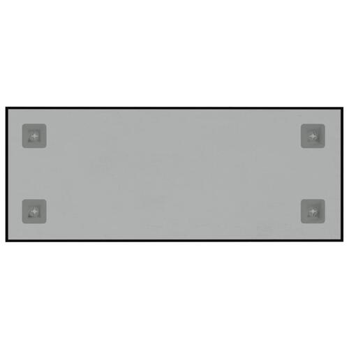 Væghængt magnettavle 50x20 cm hærdet glas sort